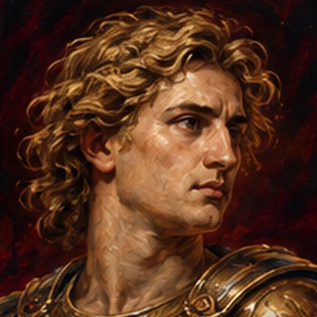 Illustrated portrait of Alexander the Great