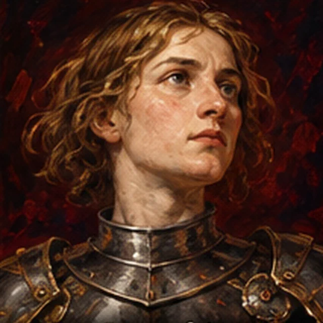 Illustrated portrait of Joan of Arc