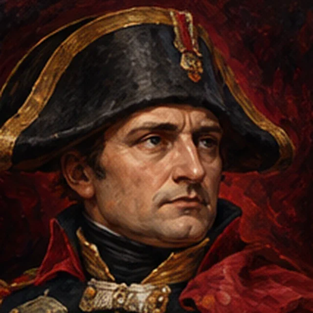 Illustrated portrait of Napoleon Bonaparte