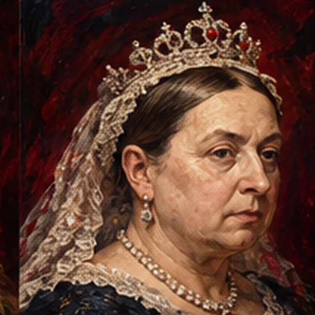 Illustrated portrait of Queen Victoria