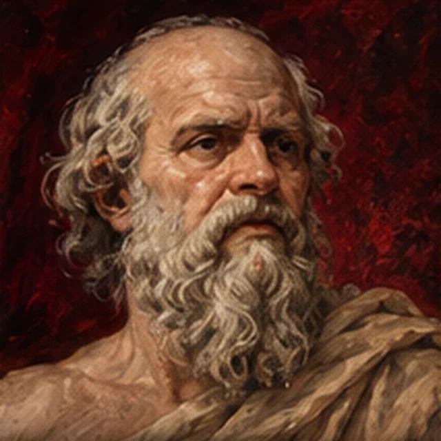 Illustrated portrait of Socrates