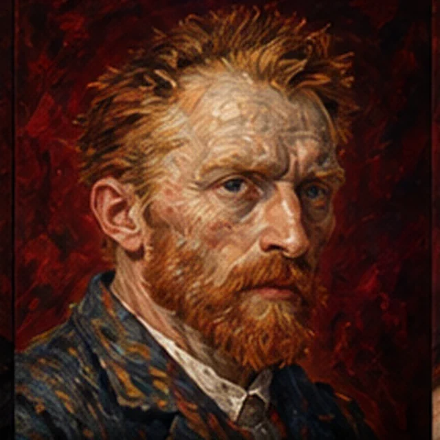 Illustrated portrait of Vincent van Gogh